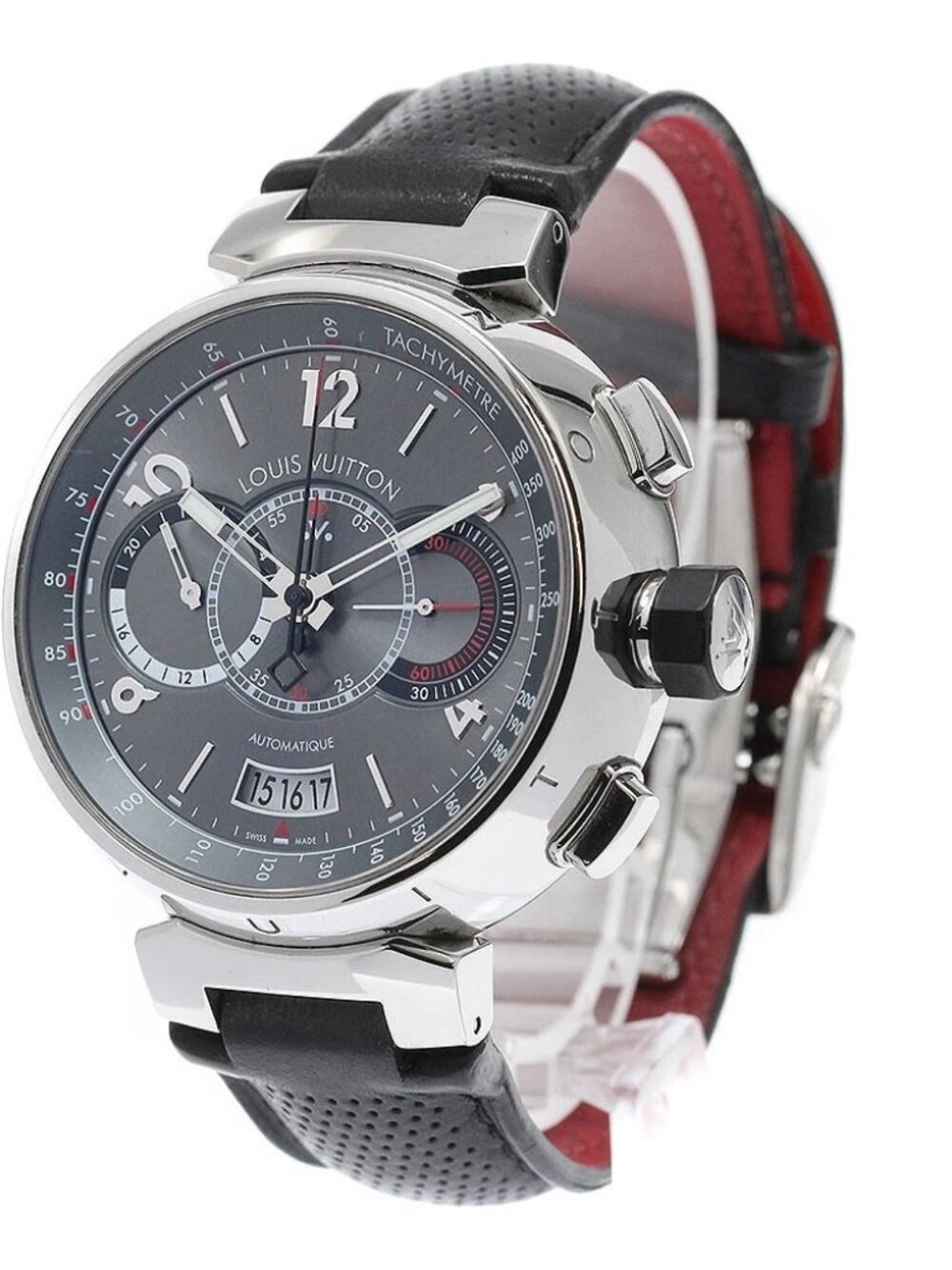 LOUIS VUITTON Tambour Chronograph Voyage Q102N Automatic Men's Watch_945802 - Picture 3 of 7
